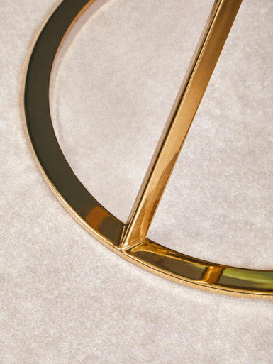 Allure Corseted Round Champagne End Table