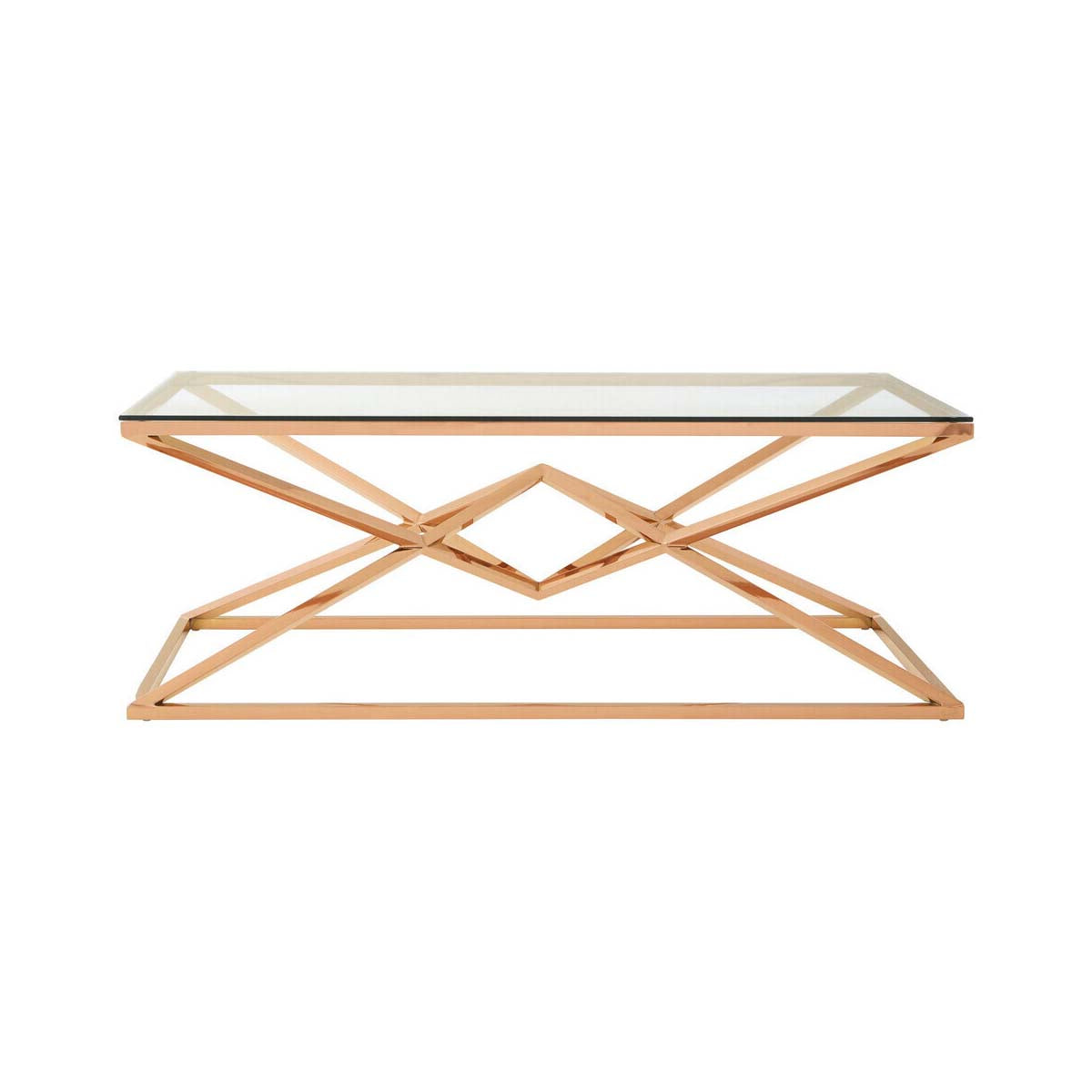 Allure Corseted Rose Gold Coffee Table