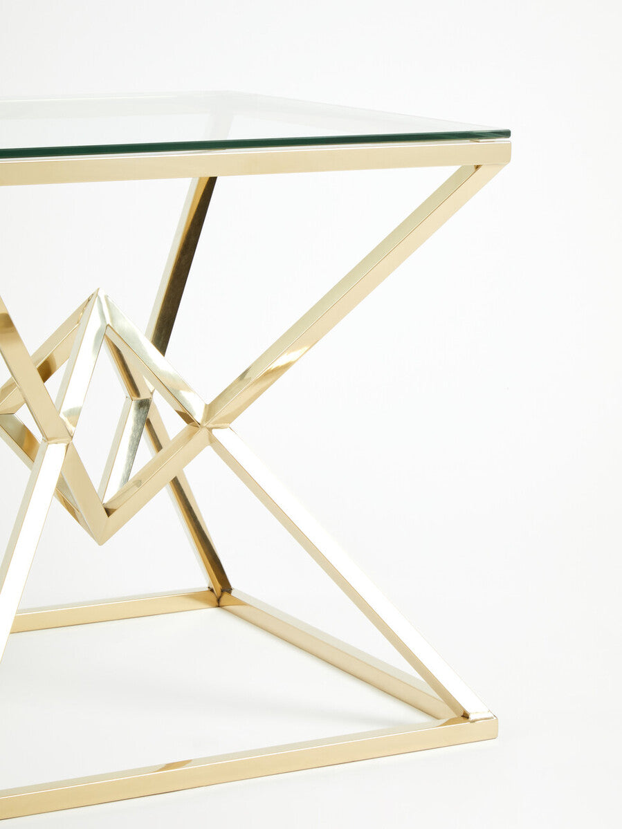 Allure Square Champagne End Table