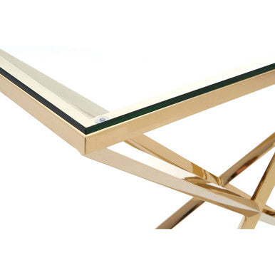 Allure Corseted Champagne Console Table