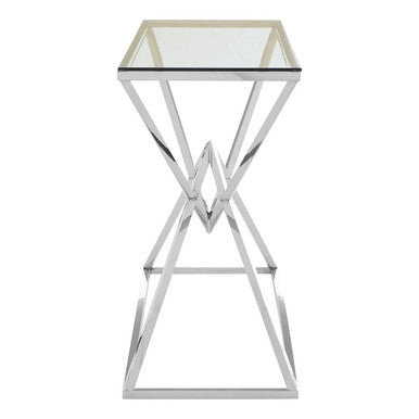 Allure Tempered Glass Rectangular Console Table - Image 5