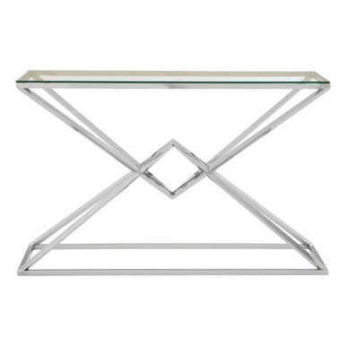 Allure Tempered Glass Rectangular Console Table - Image 2