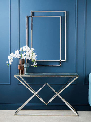 Allure Tempered Glass Rectangular Console Table - Image 3
