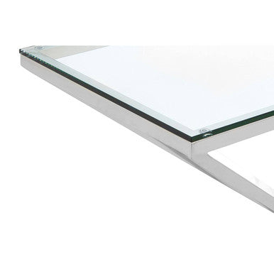 Allure Tempered Glass Rectangular Console Table