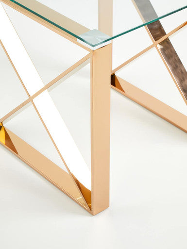 Allure Rose Gold Cross Legs End Table - Image 9