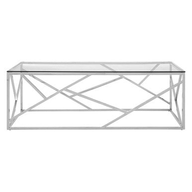 Allure Stainless Steel Geometric Coffee Table - Image 2