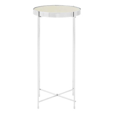 Allure Silver Mirror Tall Side Table - Image 2