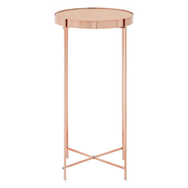 Allure Pink Mirror Tall Side Table - Image 2