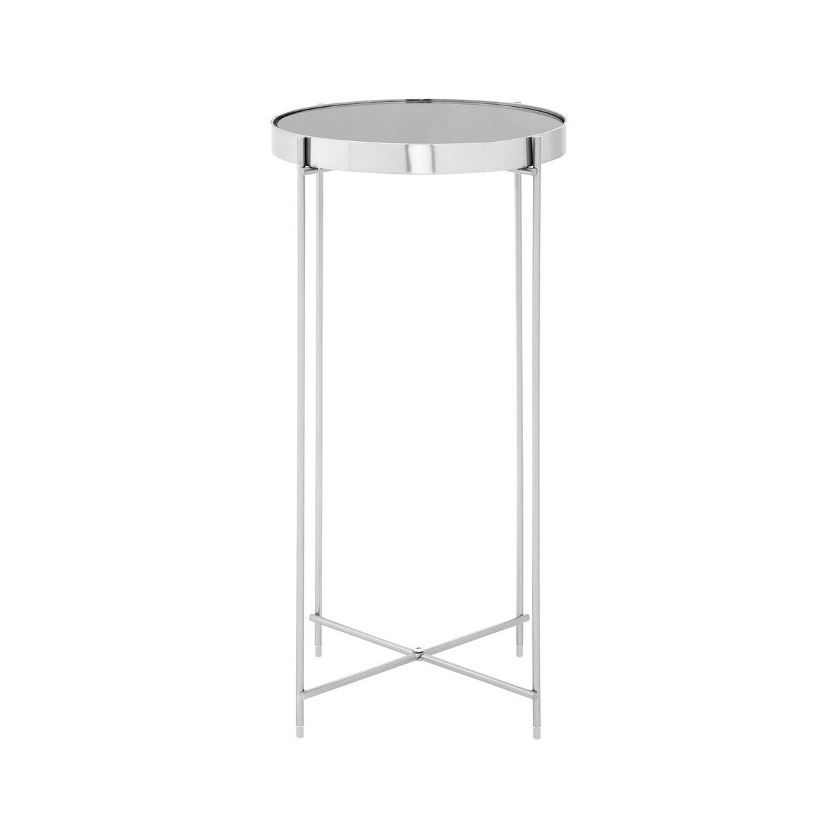 Allure Grey Mirror Tall Side Table