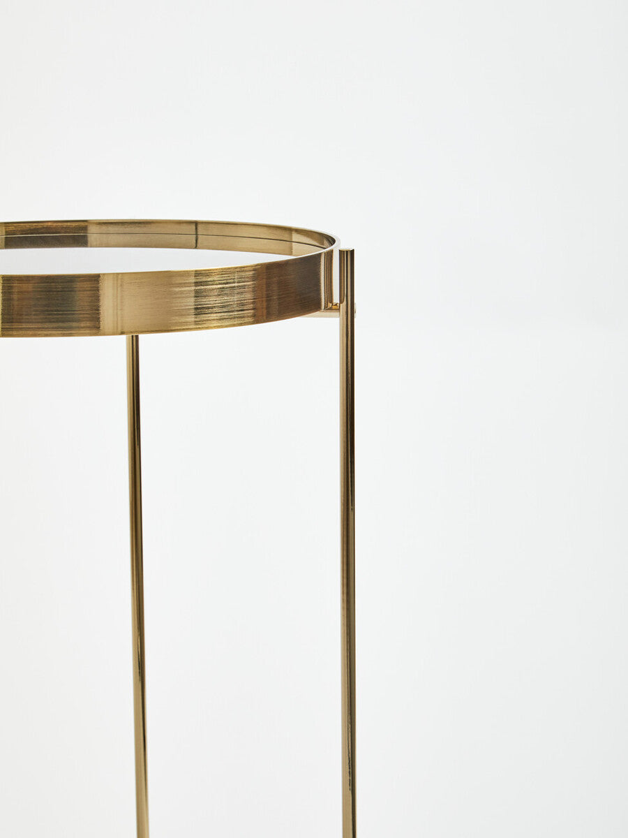 Allure Black Mirror Tall Side Table