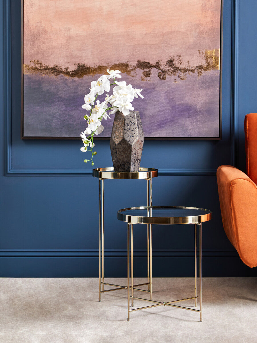 Allure Black Mirror Tall Side Table