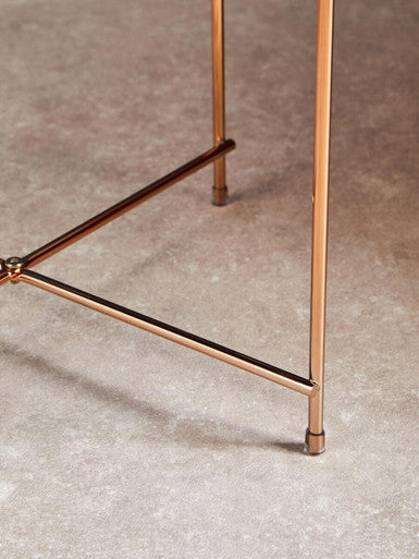 Allure Pink Mirror Low Side Table