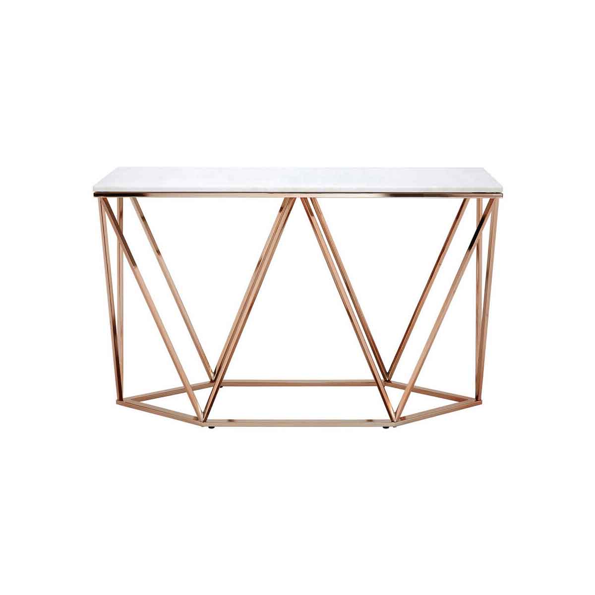 Allure Rectangular Champagne Console Table