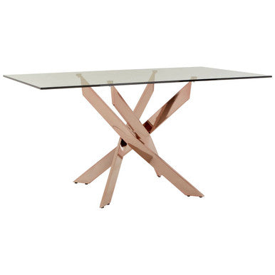 Allure Rectangular Rose Gold Dining Table - Image 2
