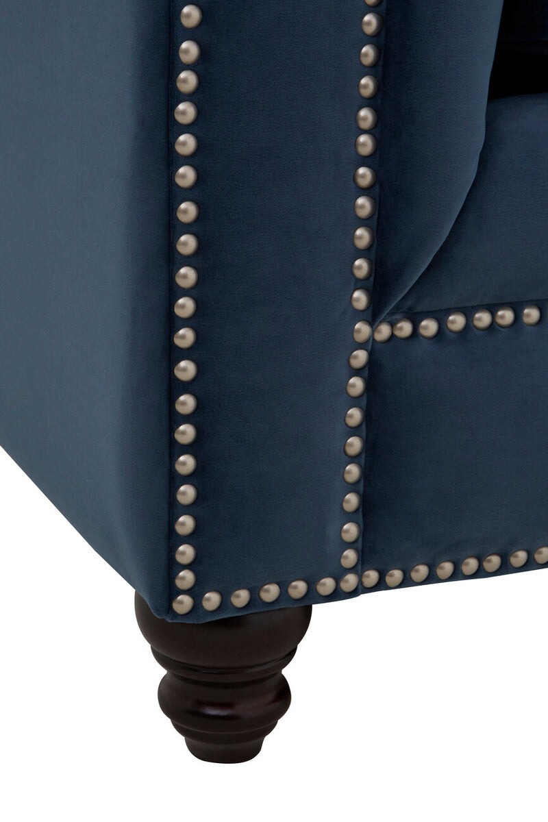 3 Seater Midnight Velvet Sofa, Stella - Image 8