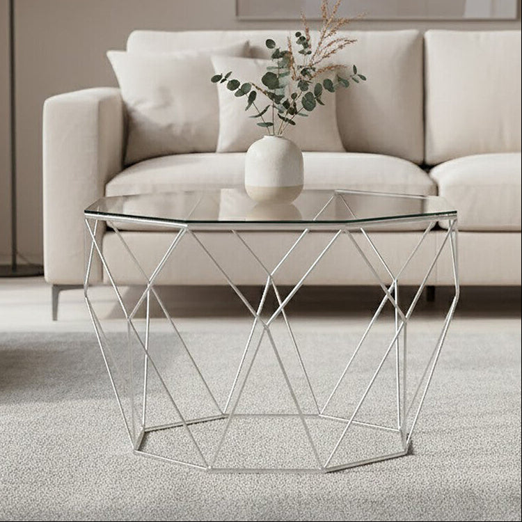 Shalimar Octagonal Silver Coffee Table