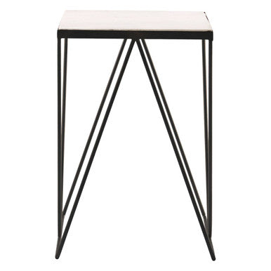 Shalimar Side Table With Matte Black Legs