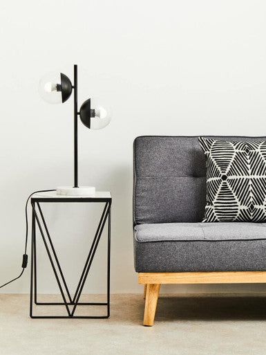 Shalimar Side Table With Matte Black Legs