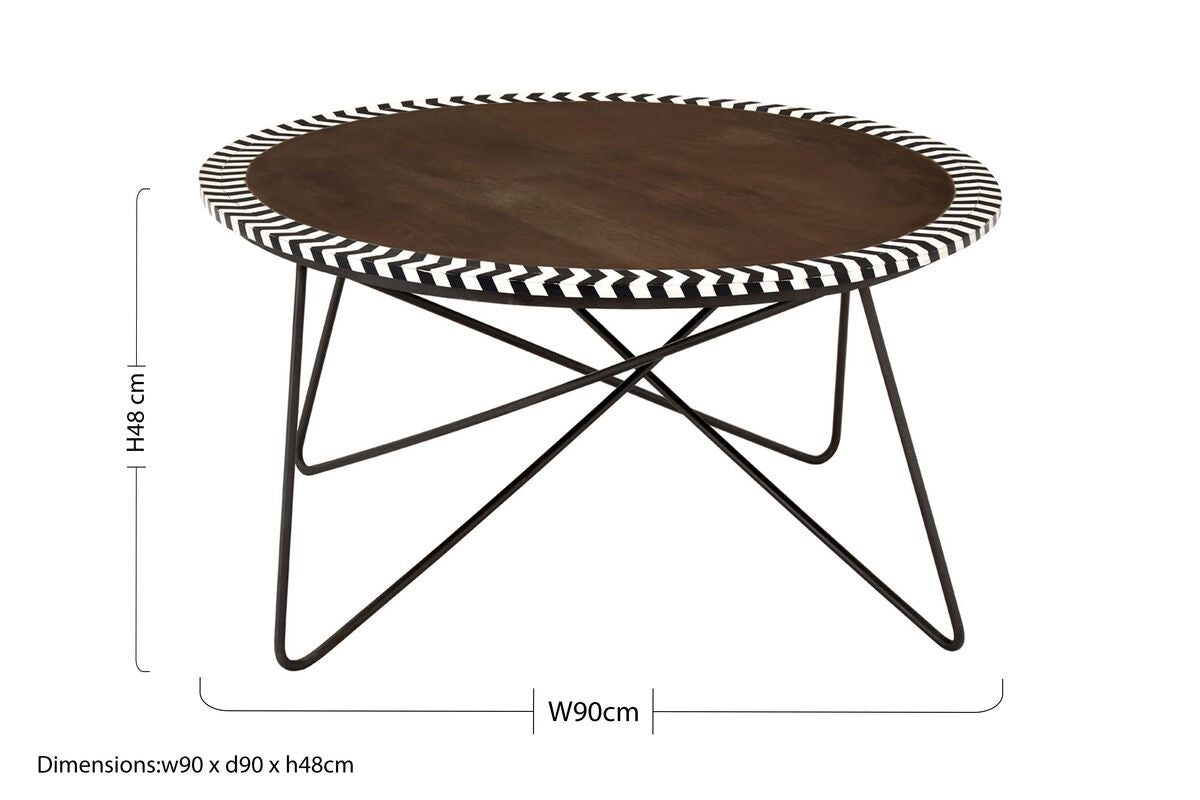 Artisan Acacia Wood Coffee Table - Image 6