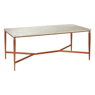 Nirav White Marble Top Coffee Table - Image 4