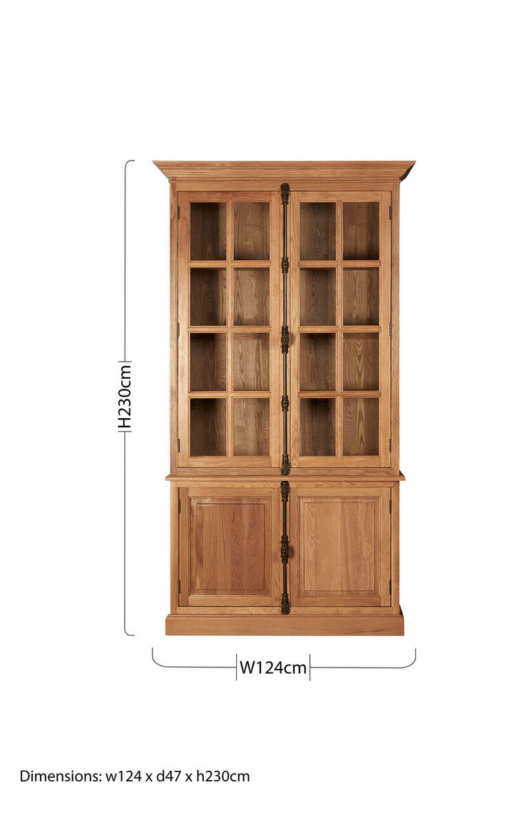 Lyon Natural Oak Wood Tall Cabinet