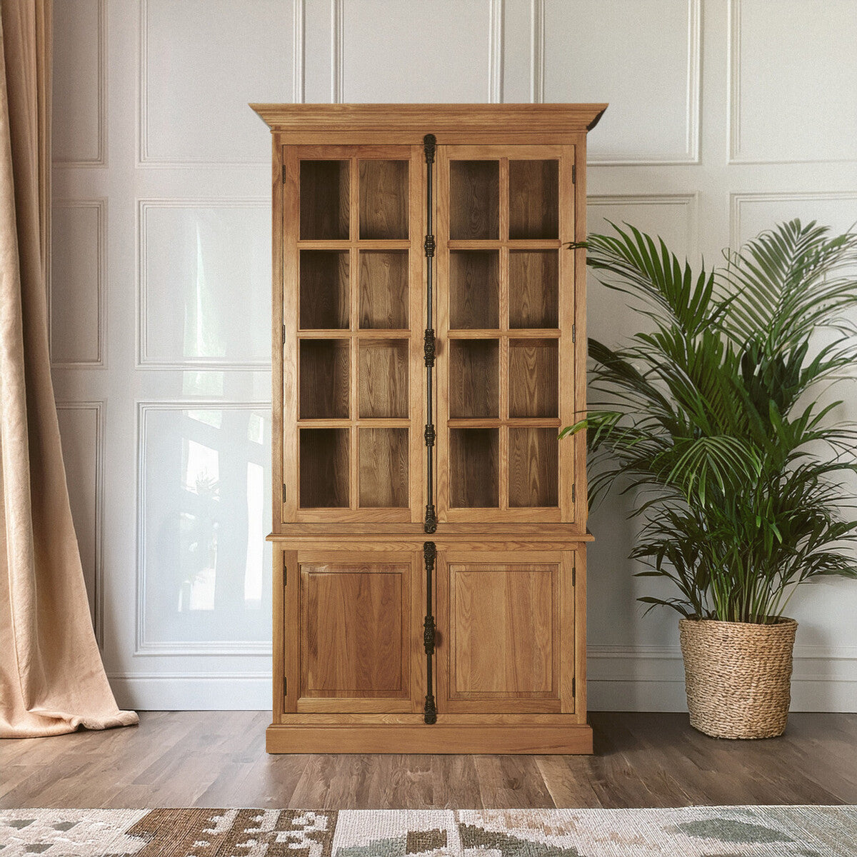 Lyon Natural Oak Wood Tall Cabinet