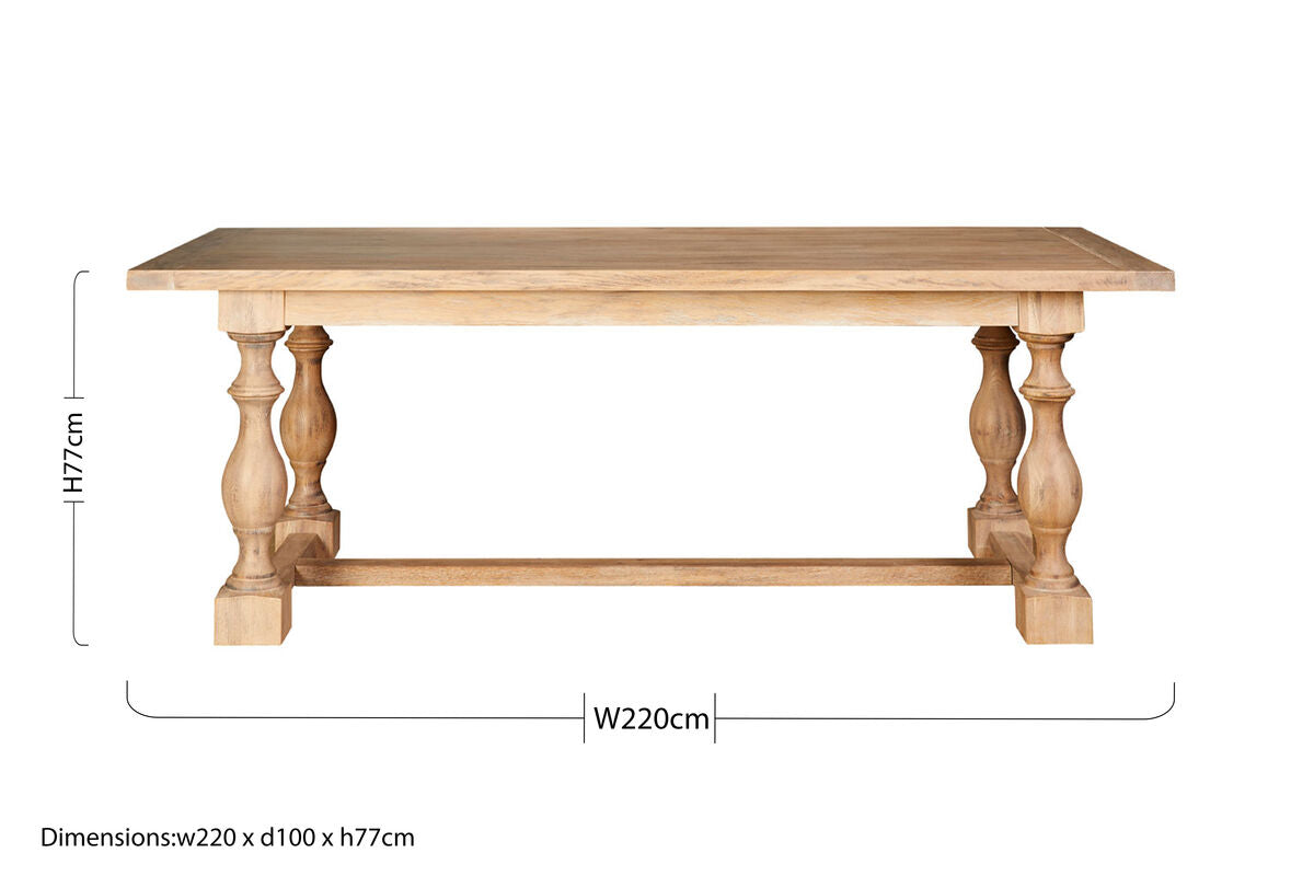 Lyon Whitewash Dining Table - Image 7