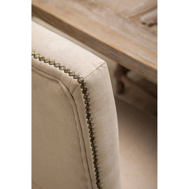 Lyon Linen Dining Chair with Oak Wood Whitewash Finish - Image 7