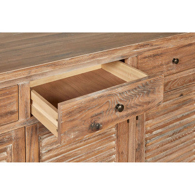 Lyon Oak Wood Sideboard with Whitewash Finish