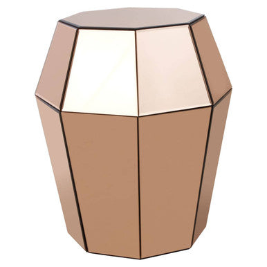 Kensington Townhouse Rose Gold Finish Side Table.