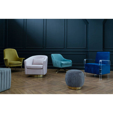 Clarence Blue Velvet Chair