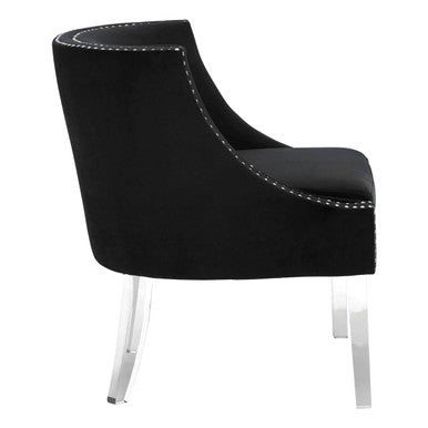 Clarence Black Curved Chair