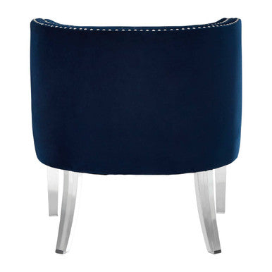 Clarence Blue Curved Chair