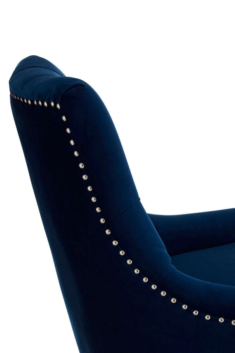 Clarence Button Tufted Blue Chair