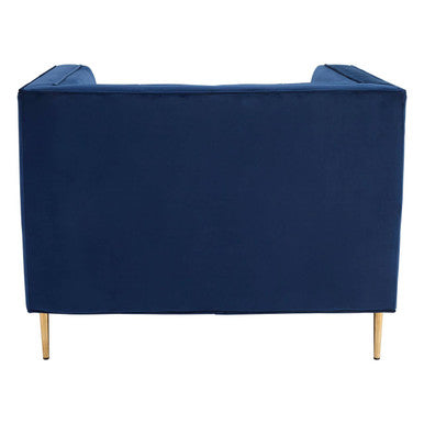 Otylia Deep Blue Velvet Armchair