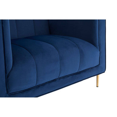Otylia Deep Blue Velvet Armchair