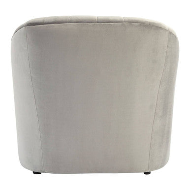 Opel Grey Velvet Armchair - Image 6