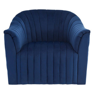 Blue armchair on a white background
