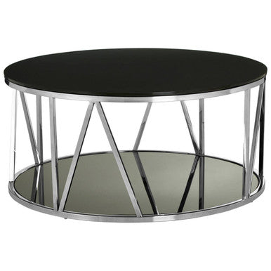 Alvaro Round Chrome Finish Coffee Table - Image 4