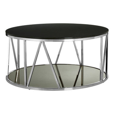 Alvaro Round Chrome Finish Coffee Table - Image 2