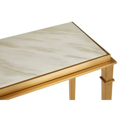 Alvaro Console Table With White Marble Top - Image 5