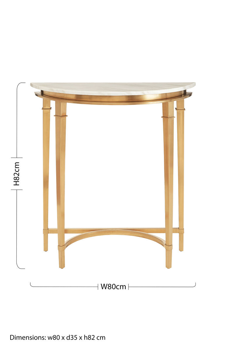 Alvaro Half Moon Console Table