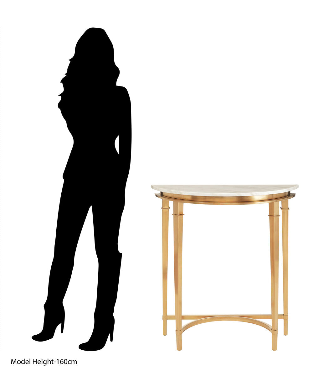 Alvaro Half Moon Console Table
