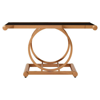 Novara Rose Gold Console Table