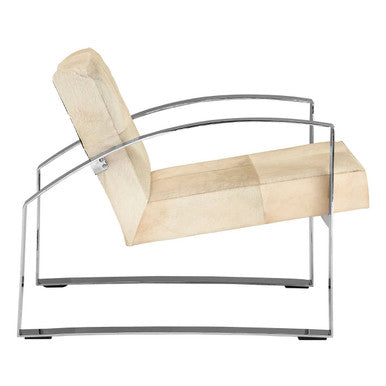 Kensington Townhouse Hairon Leather Chair With Steel Legs - Image 5
