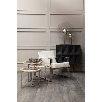 Kensington Townhouse Hairon Leather Chair With Steel Legs - Image 7