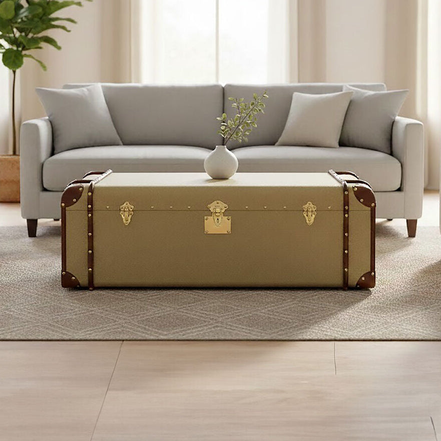 Columbus Canvas Trunk Design Coffee Table