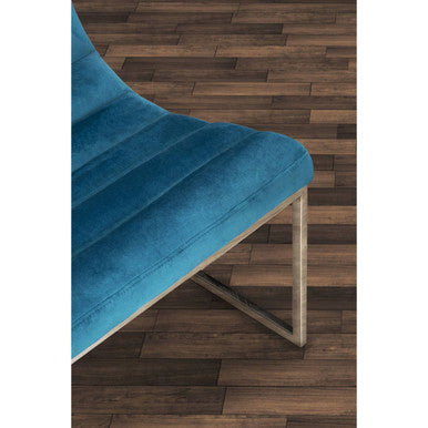 Vogue Teal Velvet Curved Lounge Chair