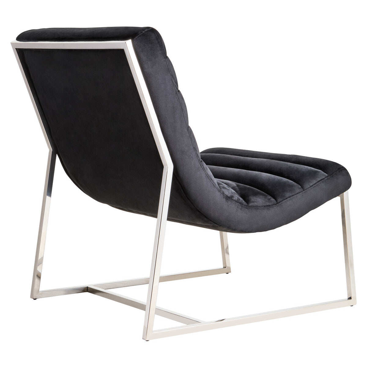 Vogue Midnight Velvet Curving Profile Lounge Chair