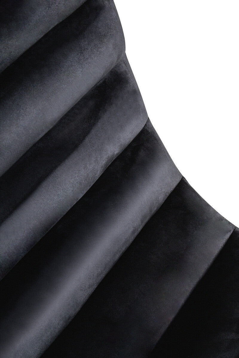 Vogue Midnight Velvet Curving Profile Lounge Chair